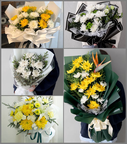湖北武汉市新洲区阳逻街道竹咀村白事花束代送